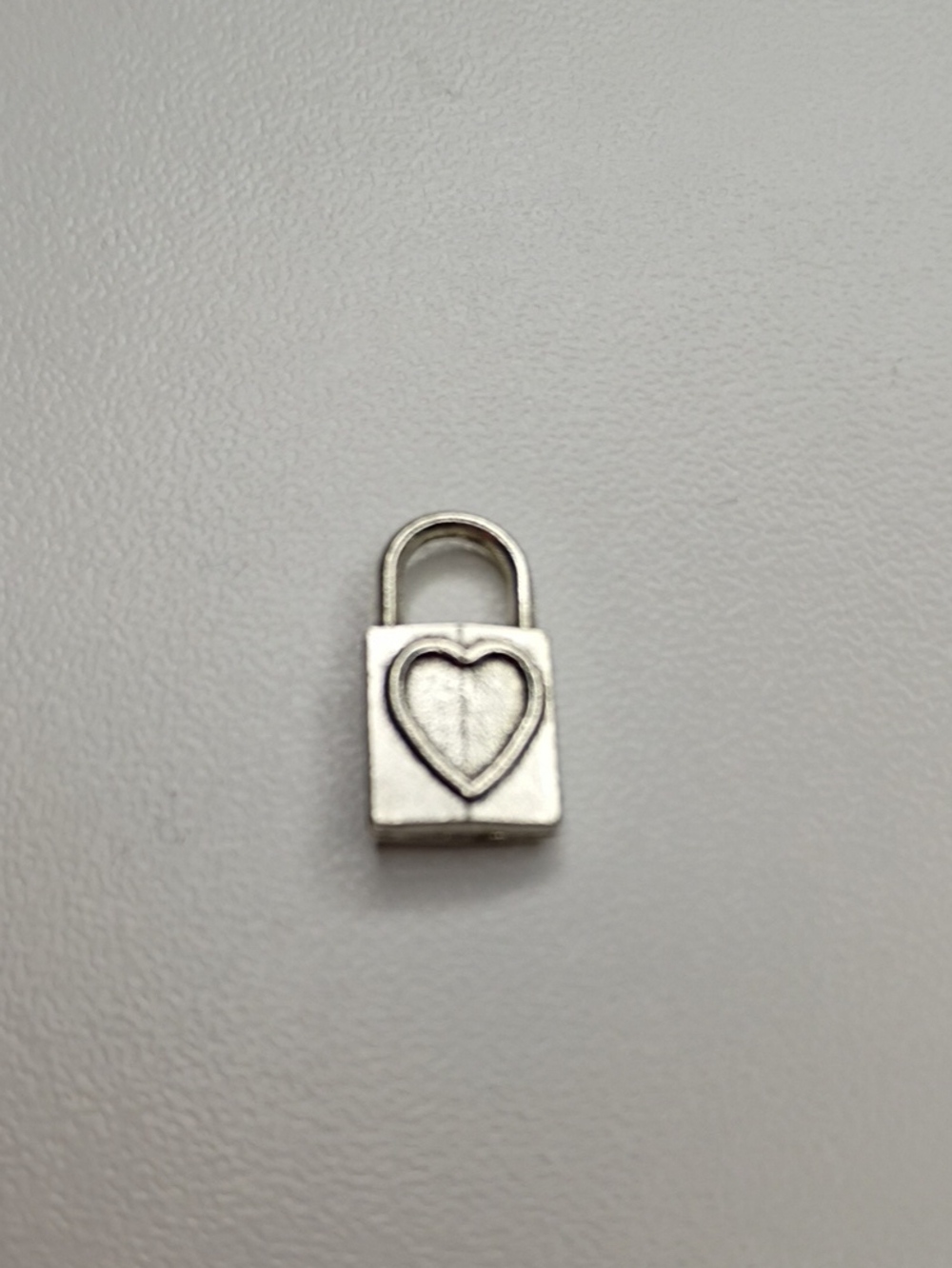 Silver Heart Padlock Charm Pendant for Women